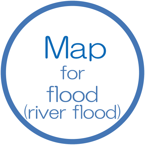 Map for flood (river flood)