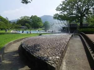 吉香公園内の噴水の写真