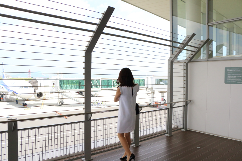 岩国錦帯橋空港の展望デッキから