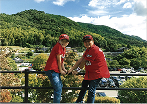 由宇球場での休日
