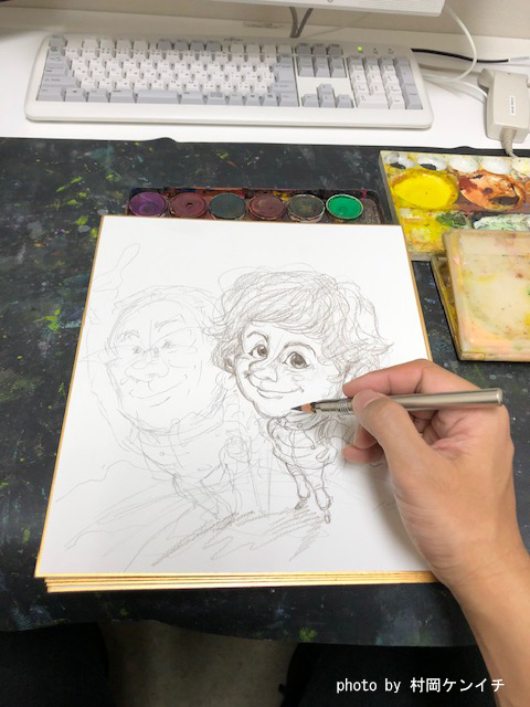 似顔絵風景