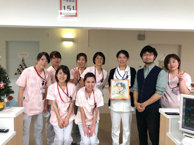 小児科で記念撮影