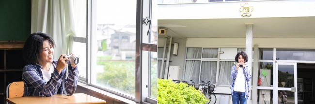 通津小中学校での写真