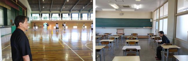岩国高校での光井さんの写真