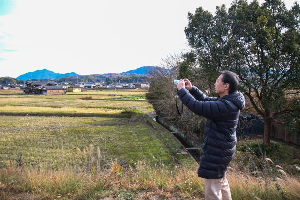 周山さん撮影風景の写真
