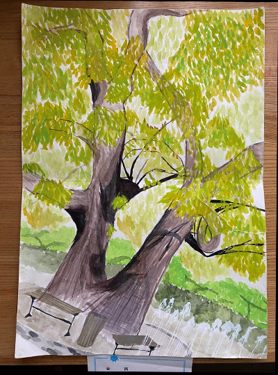 日高さんが写生大会で書いた絵