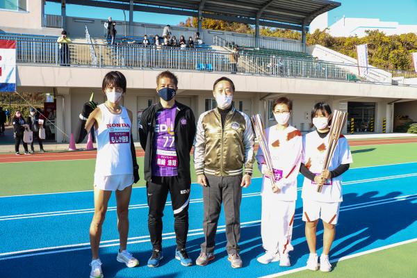 絆リレーマラソンでの記念撮影