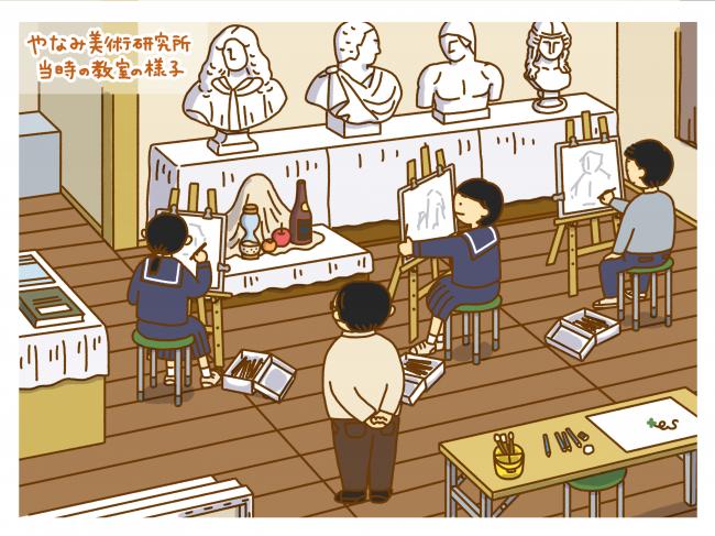 教室の様子を再現したイラスト