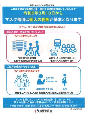 マスクの着用