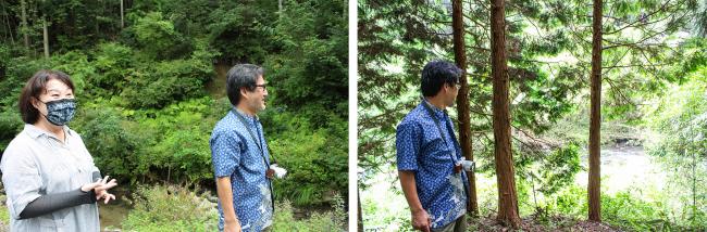 生家あと付近の増冨さん