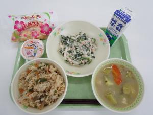 2024年3月18日給食写真