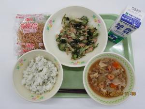 2025年5月29日給食写真