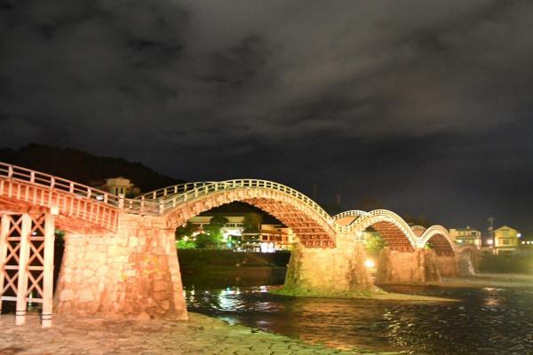 錦帯橋ライトアップ2