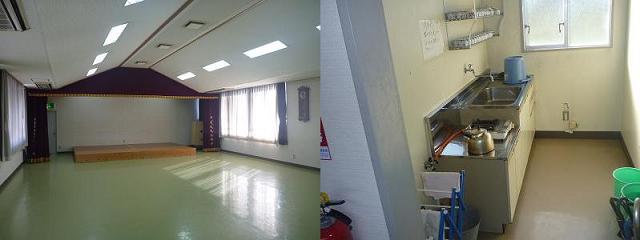 集会室と給湯室の写真