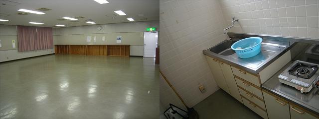 集会室と給湯室の写真