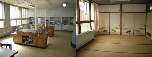 調理講習室と和室の写真