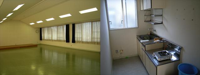 集会室と給湯室の写真