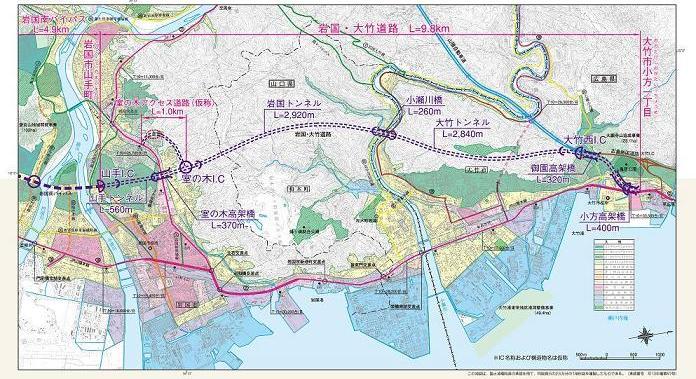 岩国大竹道路平面図