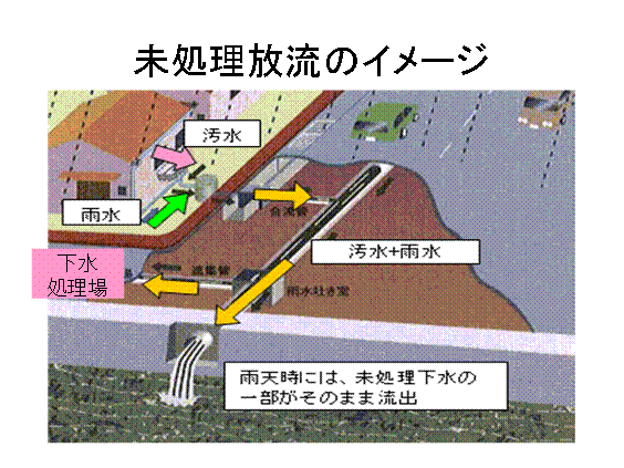 未処理放流のイメージ画像
