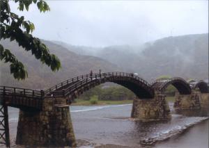 「五月雨の錦帯橋」の写真