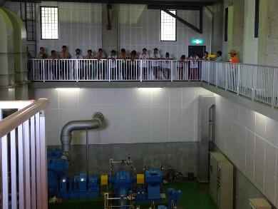 ポンプ室を見学