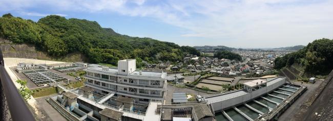 錦見浄水場全景