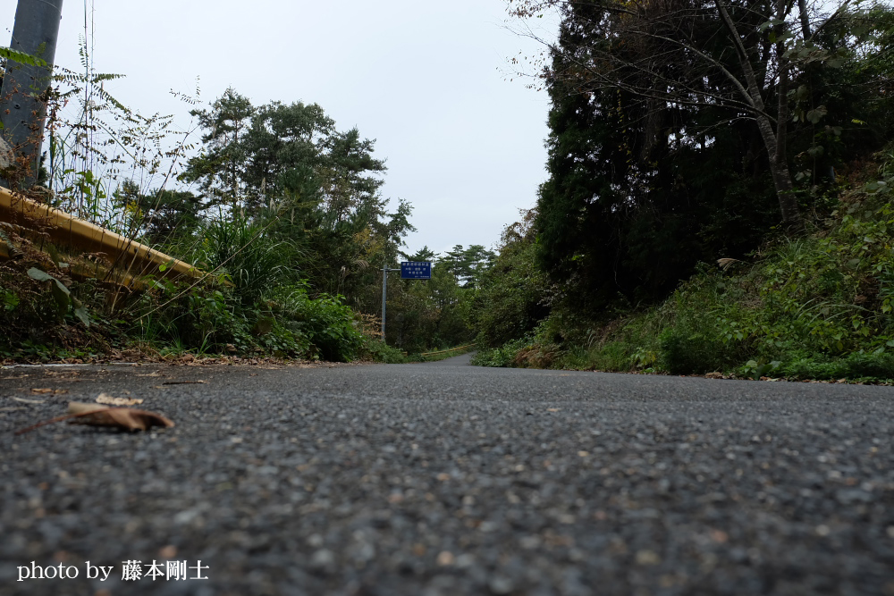 羅漢山までの長い坂道
