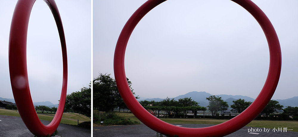 桜づつみモニュメントの写真