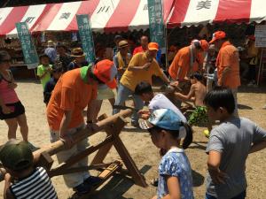 サマーフェスティバル丸太切り大会
